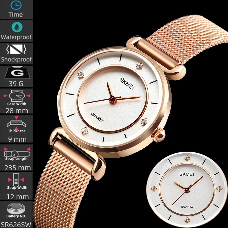 Leather Watch Strap - Skmei origineel merk dames quartz horloges