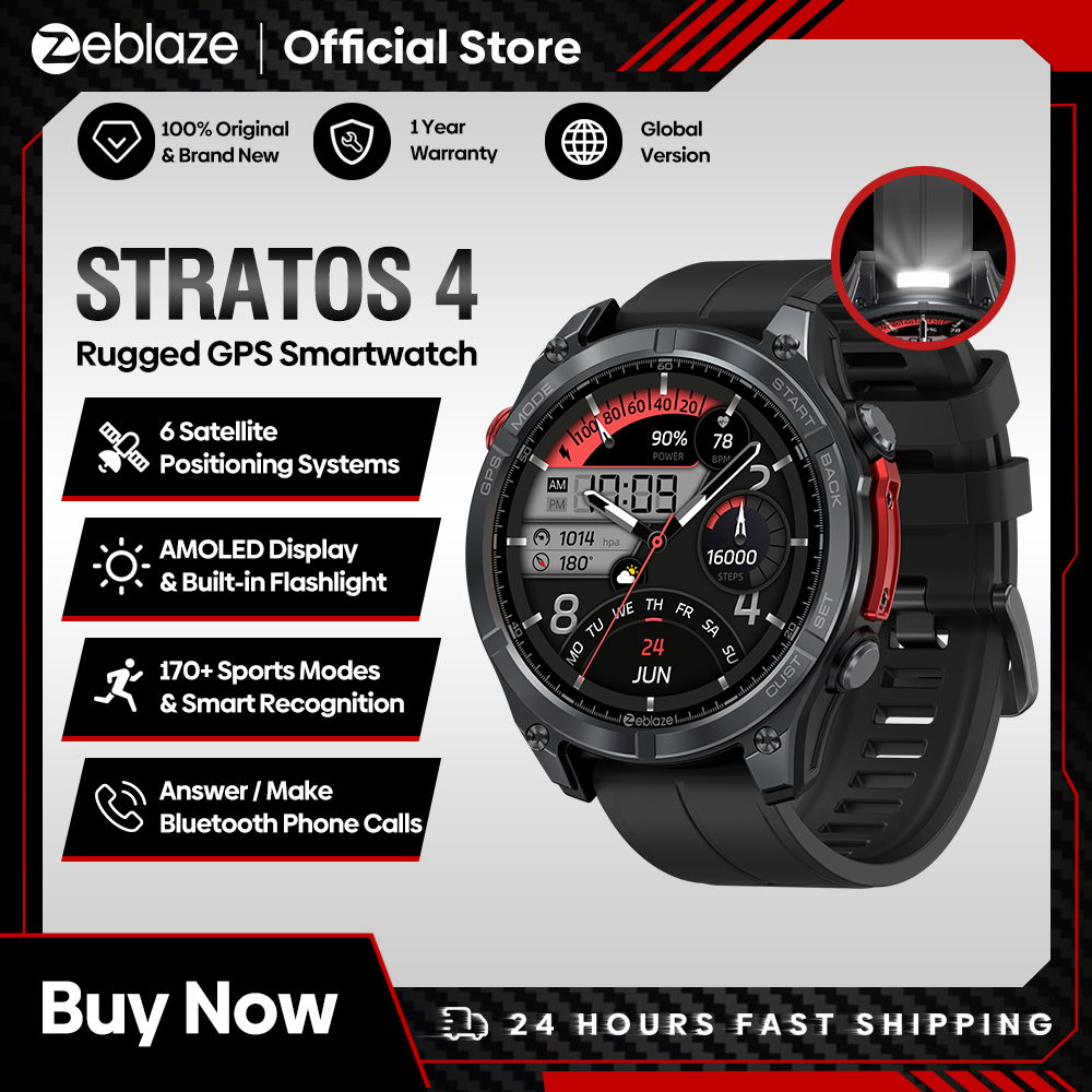 Heart Rate Gps Watch - NIEUW Zeblaze Stratos 4 GPS Smart