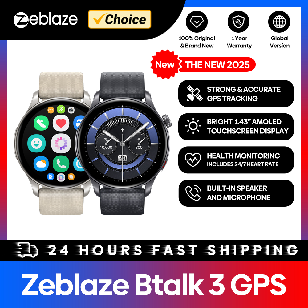 Heart Rate Gps Watch - Nieuwe Zeblaze Btalk 3 GPS Smartwatch