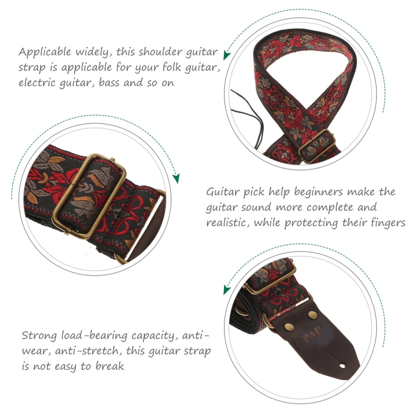 Miwayer vintage bloemen gitaar - Leather Watch Strap recensie en prijs