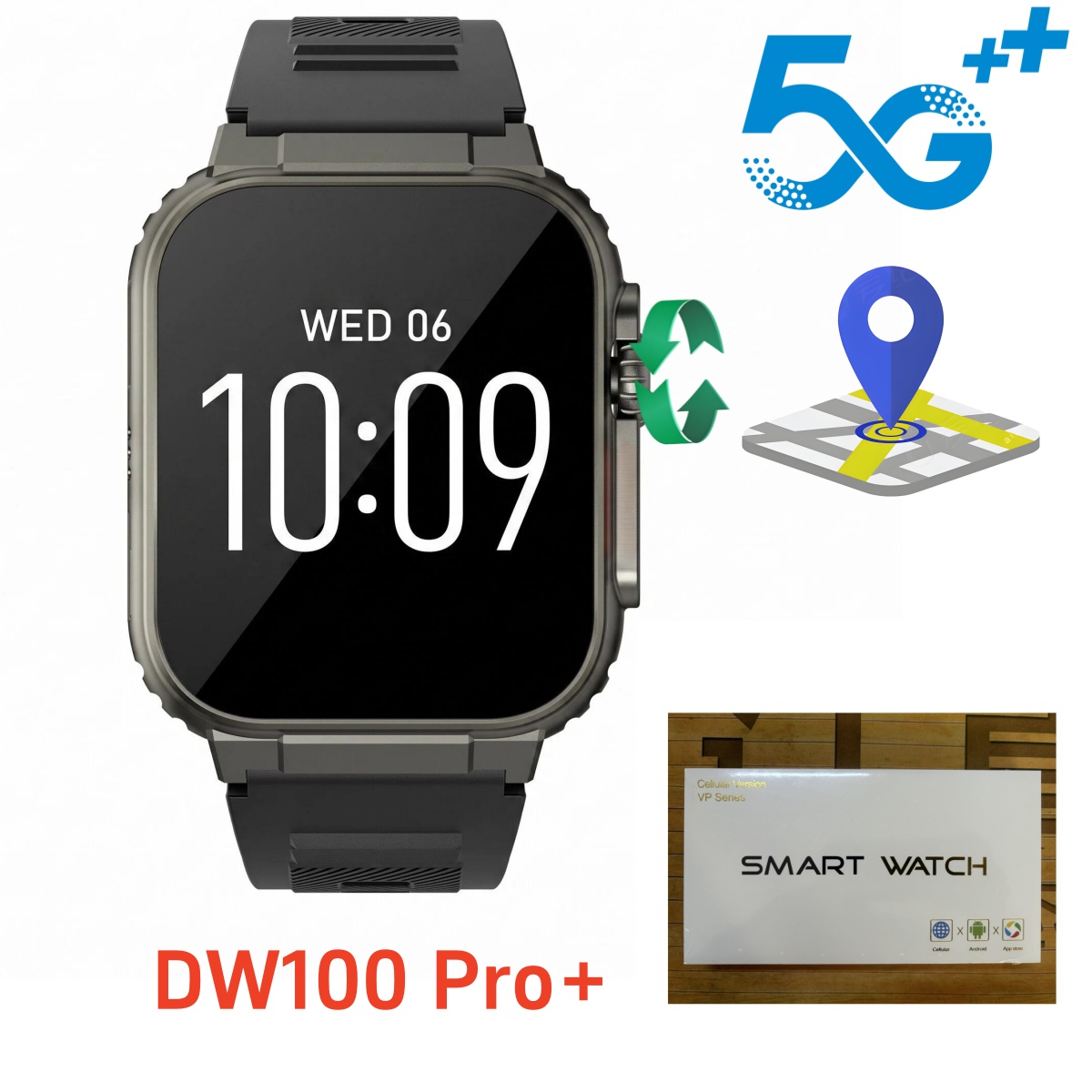 DW100 Pro plus Touch ID Smartw - Heart Rate Gps Watch recensie en prijs