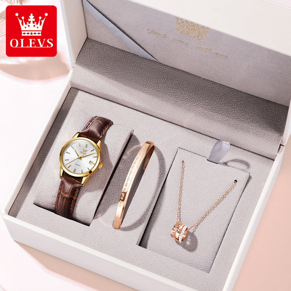 OLEVS horloge 6898 dameshorlog - Leather Watch Strap recensie en prijs