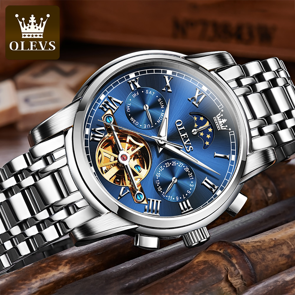OLEVS 6617 Heren Klassiek Mech - Leather Watch Strap recensie en prijs