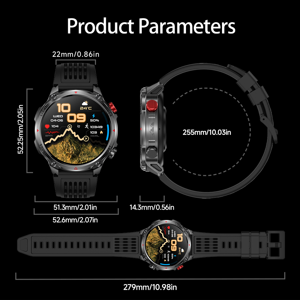 HT45 GPS Smartwatch - 1100mAh  - Heart Rate Gps Watch recensie en prijs