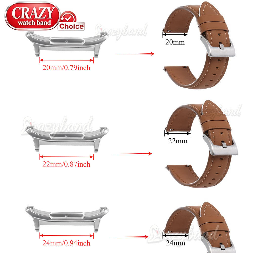 1 paar roestvrijstalen connect - Leather Watch Strap recensie en prijs