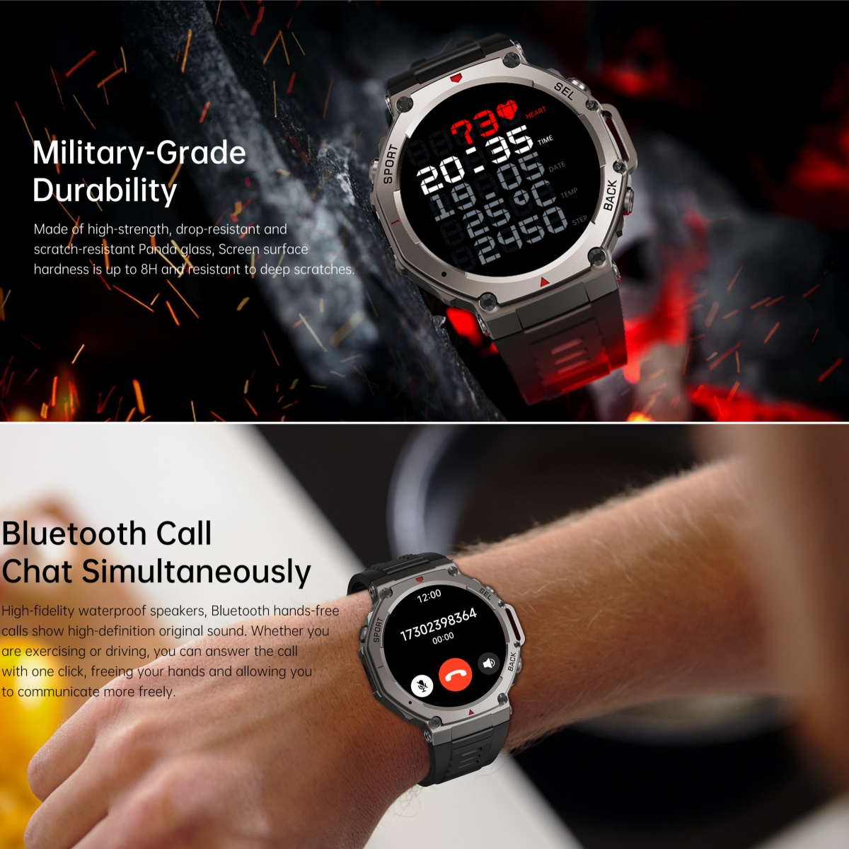 2025 Nieuwe Militaire Slimme H - Watch Vs Smartwatch recensie en prijs