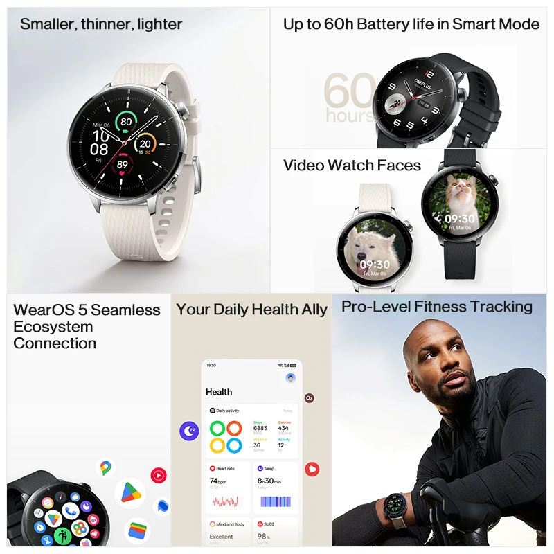 Algemene versie OnePlus Watch  - Heart Rate Gps Watch recensie en prijs