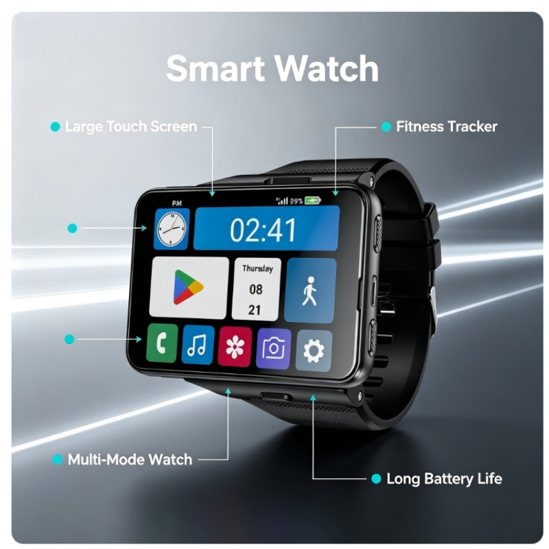 S999 Plus Smartwatch, 4G Andro - Heart Rate Gps Watch recensie en prijs