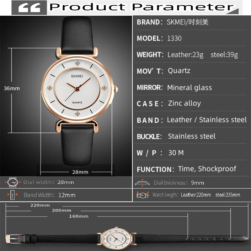 Skmei origineel merk dames qua - Leather Watch Strap recensie en prijs