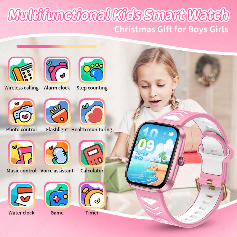 LIGE Nieuw 1,75 Inch Bluetooth - Smartwatch Digital Watches For Boys recensie en prijs