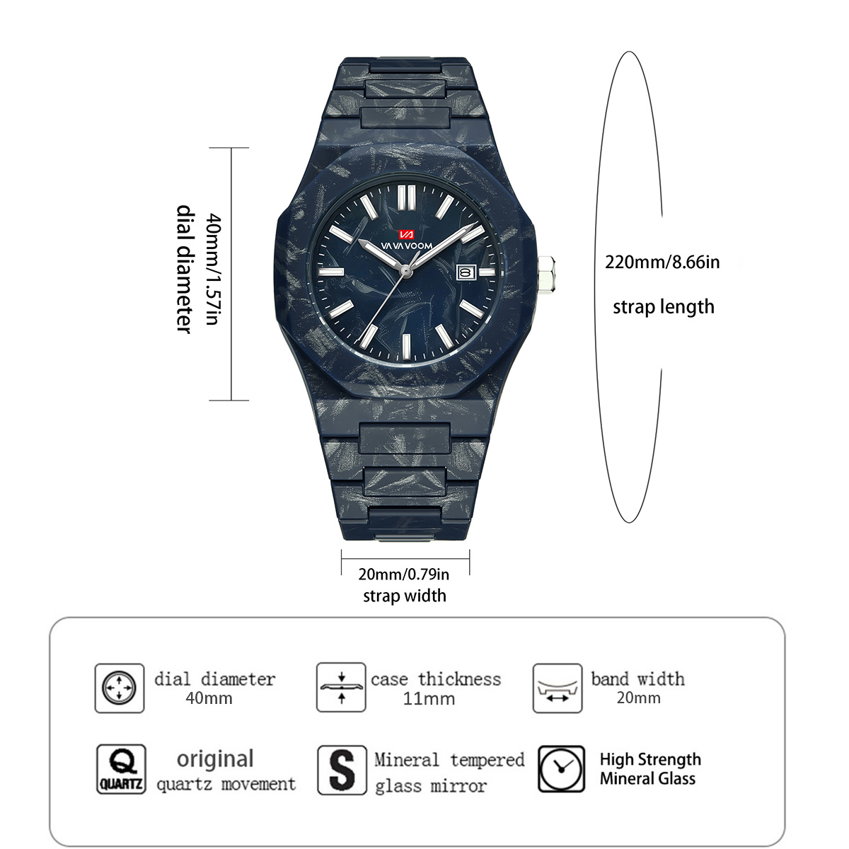VA VA VOOM Mannen Horloges Qua - Smartwatch Sports Watches For Men recensie en prijs